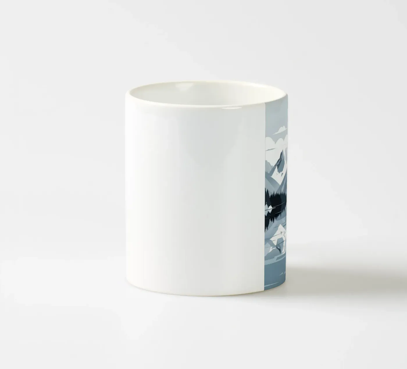 Mountain reflection ceramic mug by LIFESTYLE OBJECTS