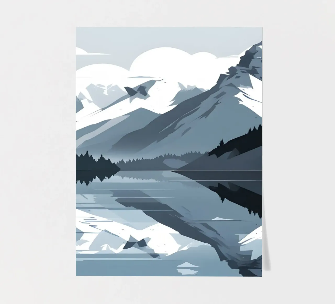 Mountain reflection stickervel van LIFESTYLE OBJECTS