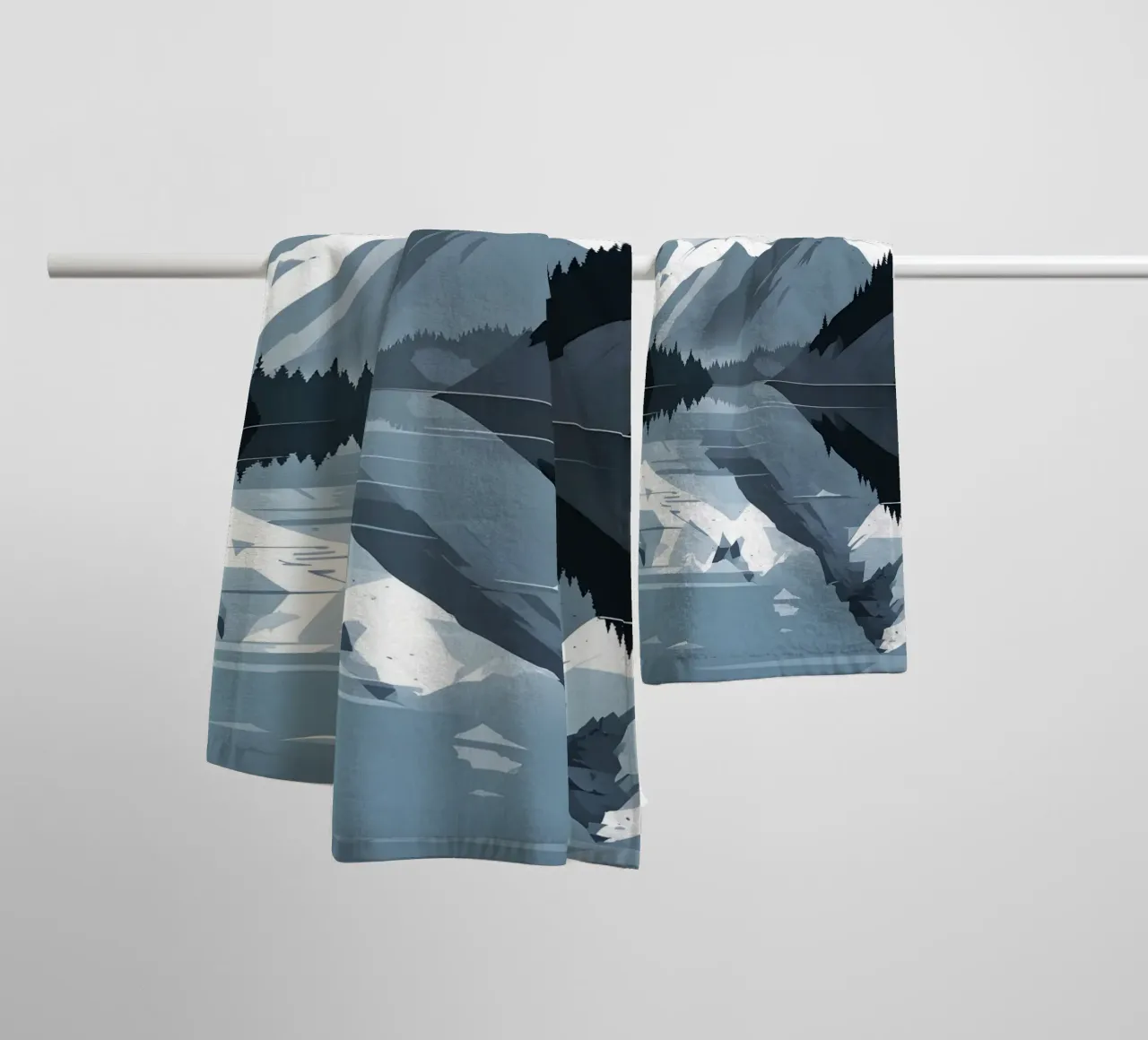 Mountain reflection towel by LIFESTYLE OBJECTS