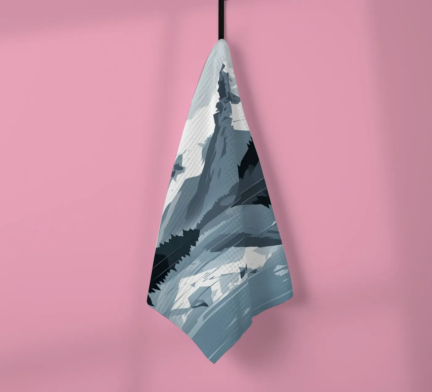 Mountain reflection tea towel by LIFESTYLE OBJECTS