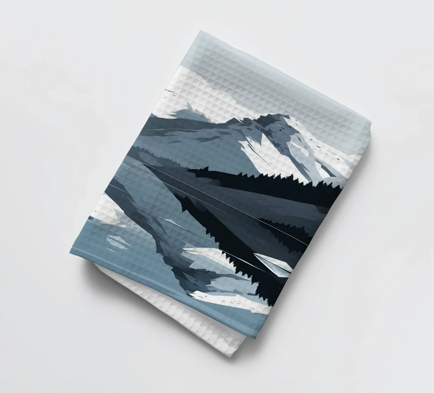 Mountain reflection tea towel by LIFESTYLE OBJECTS