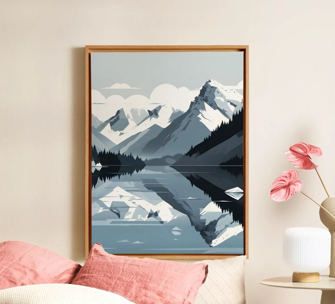 Mountain reflection canvas by LIFESTYLE OBJECTS