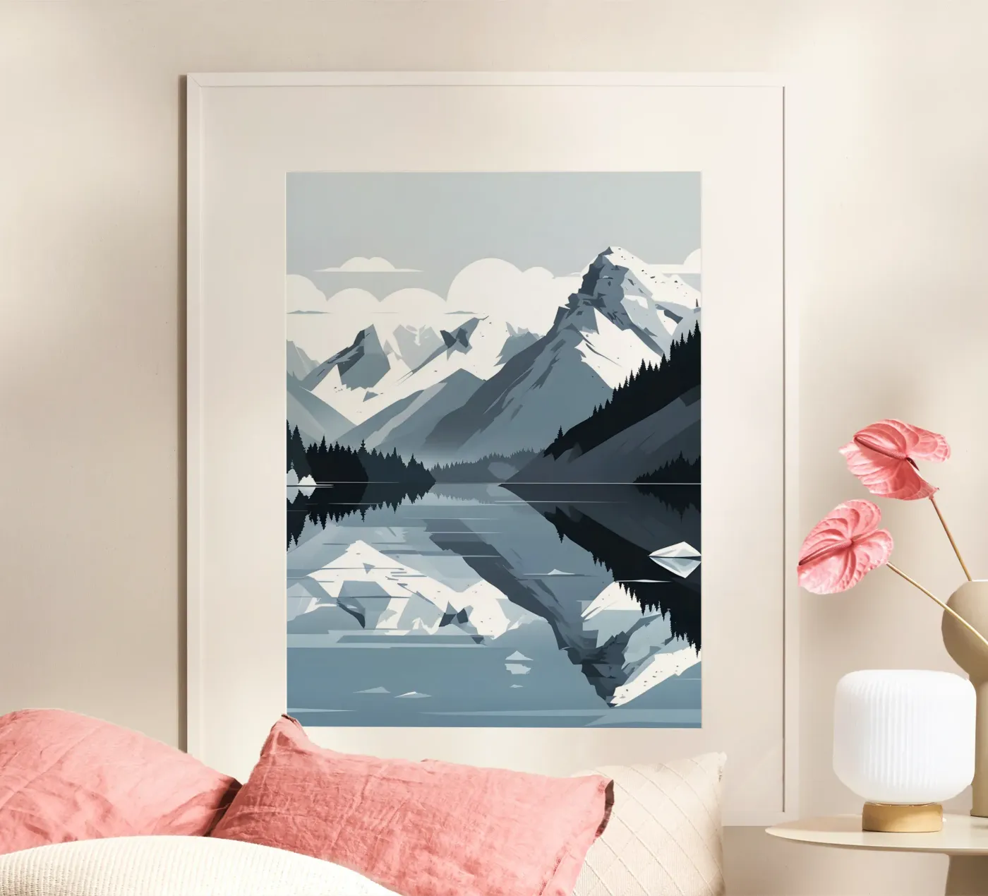 Mountain reflection poster by LIFESTYLE OBJECTS