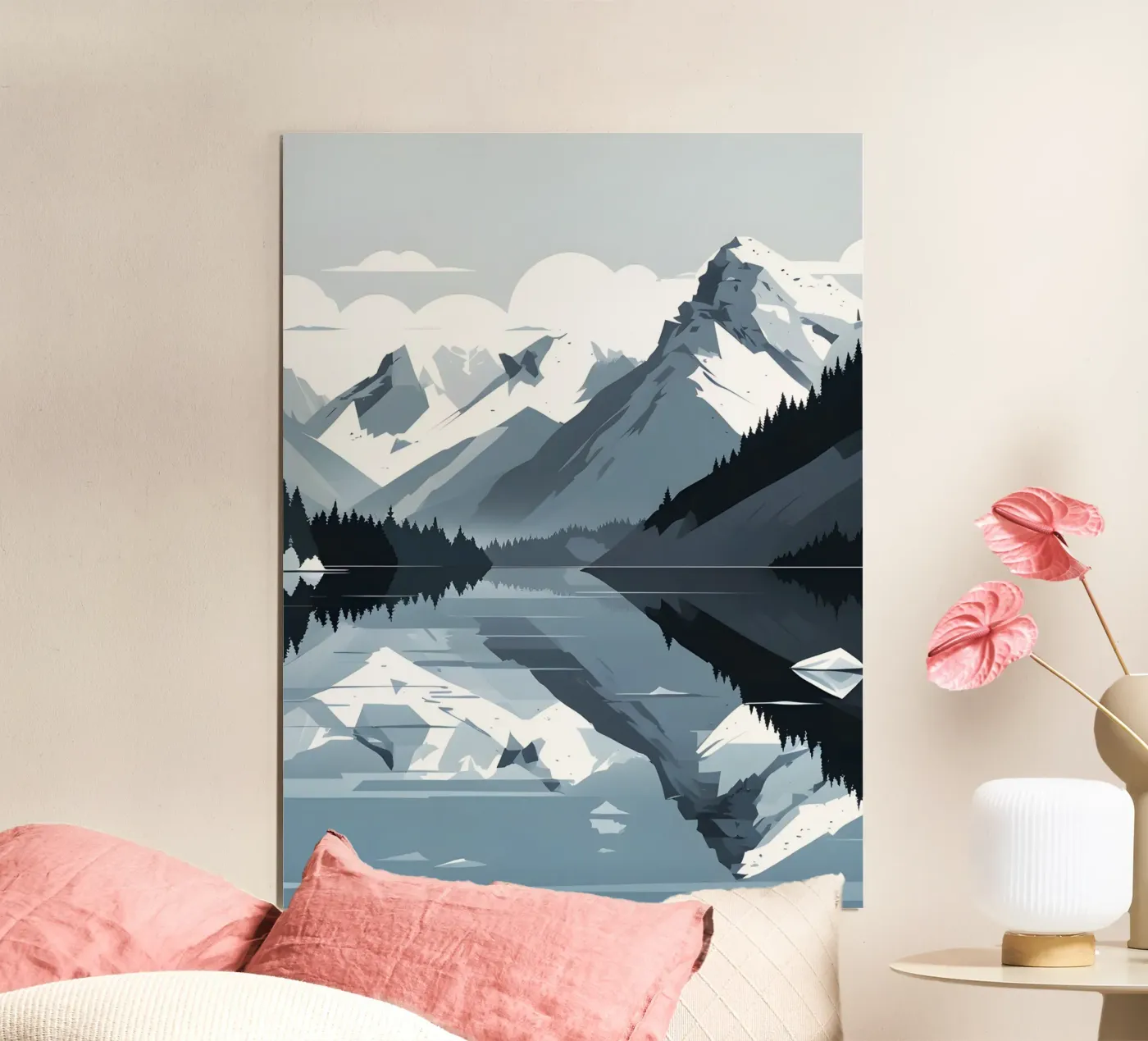 Mountain reflection poster by LIFESTYLE OBJECTS