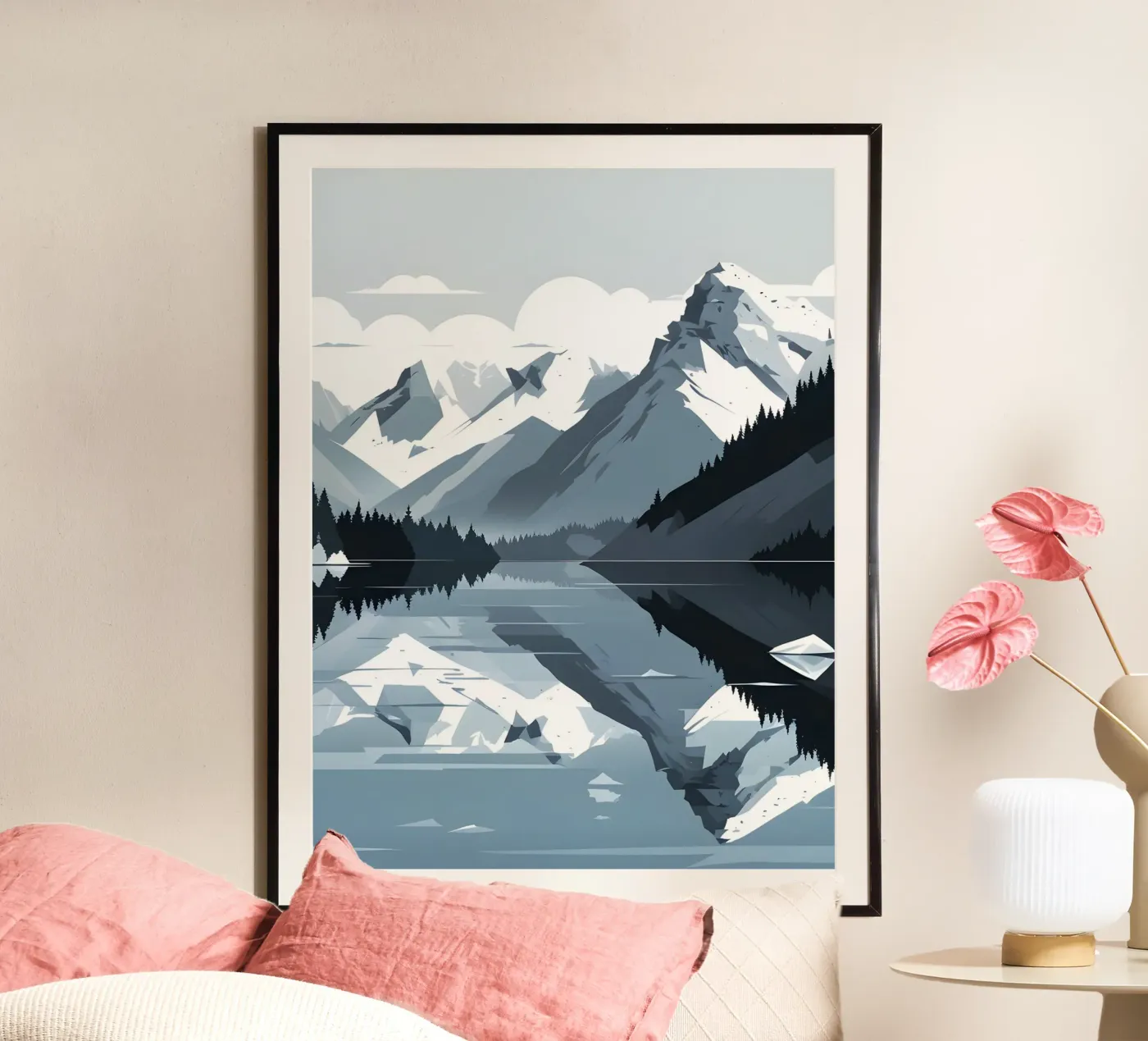 Mountain reflection poster by LIFESTYLE OBJECTS