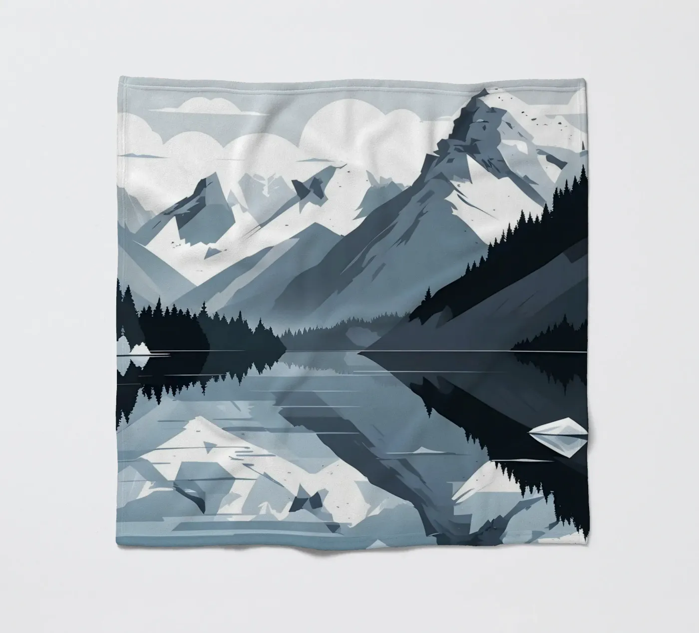 Riflessione sulle montagne coperta in pile da LIFESTYLE OBJECTS