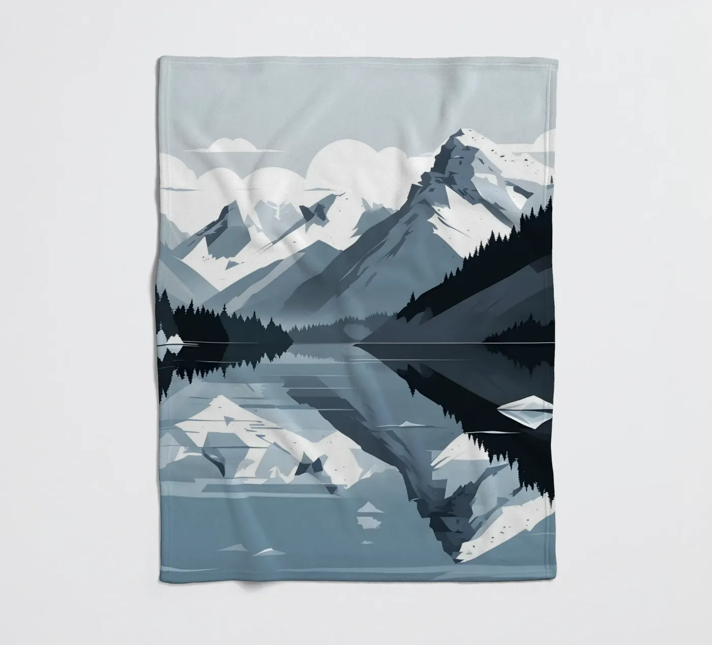 Riflessione sulle montagne coperta in pile da LIFESTYLE OBJECTS