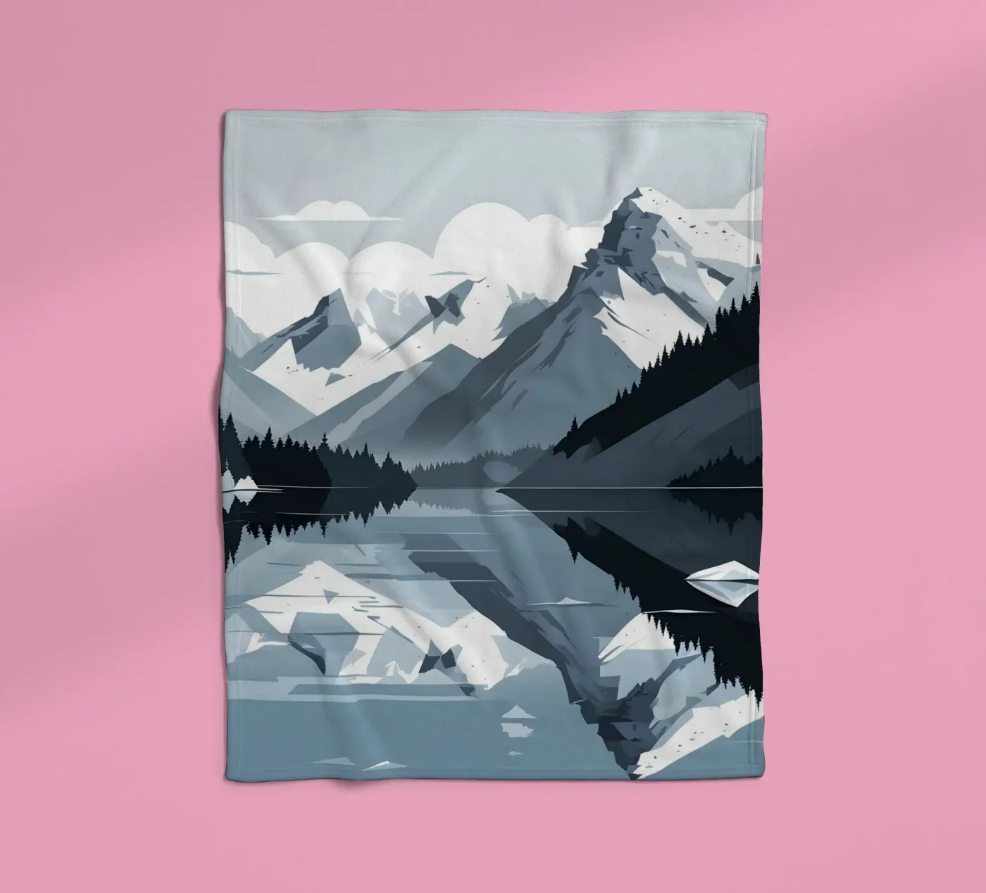 Riflessione sulle montagne coperta in pile da LIFESTYLE OBJECTS