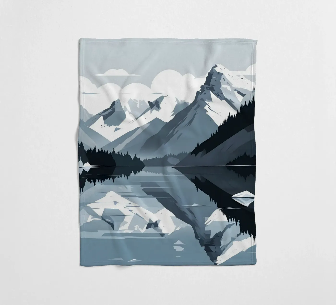 Riflessione sulle montagne coperta in pile da LIFESTYLE OBJECTS