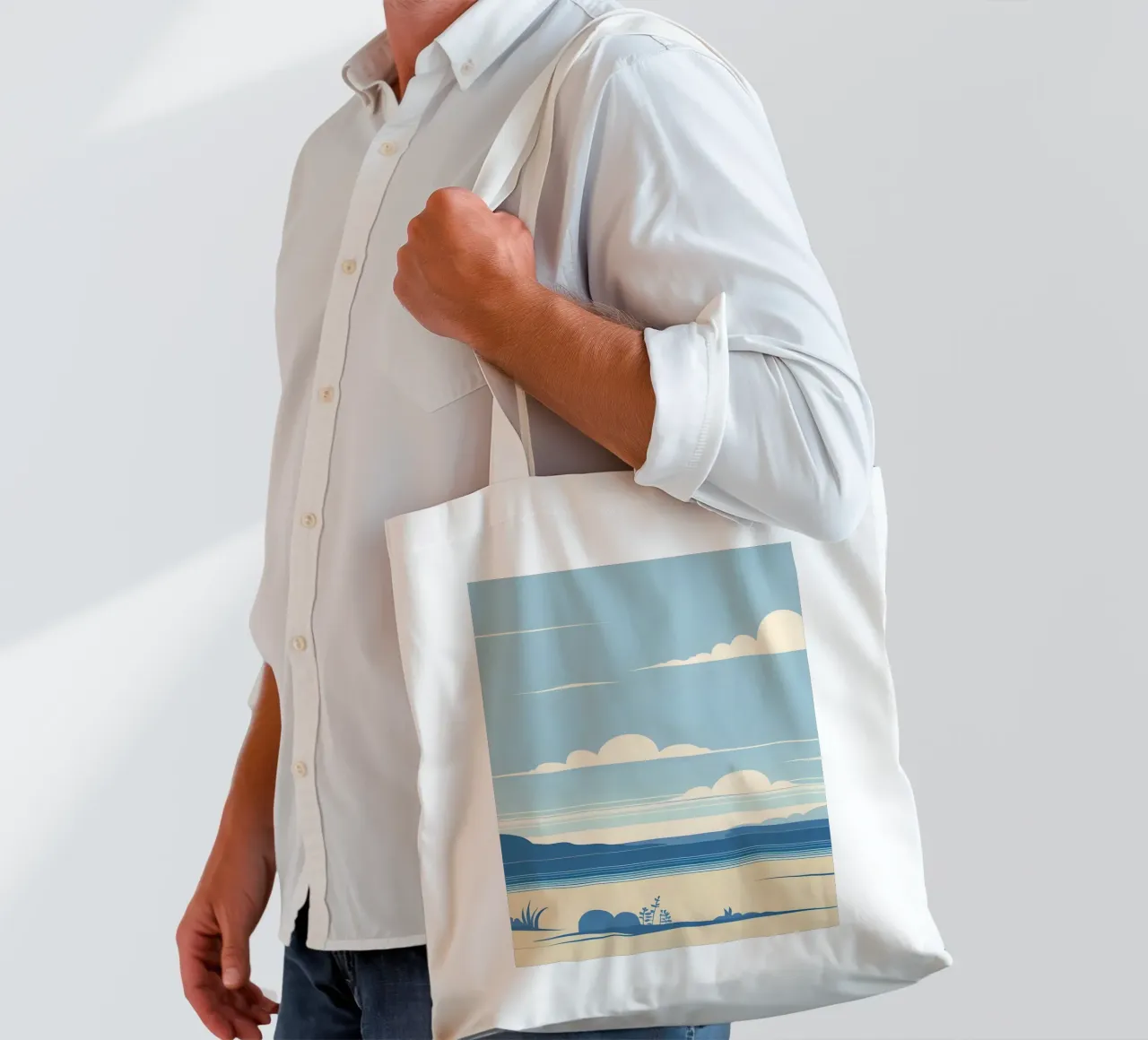 Linea dell'orizzonte semplice borsa in juta da LIFESTYLE OBJECTS