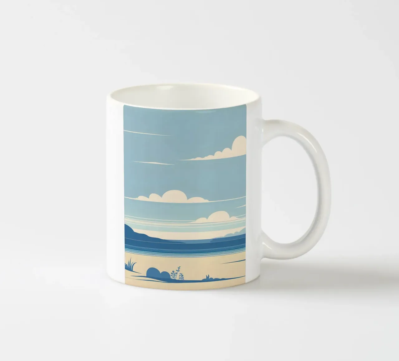 Linea dell'orizzonte semplice tazza in ceramica da LIFESTYLE OBJECTS