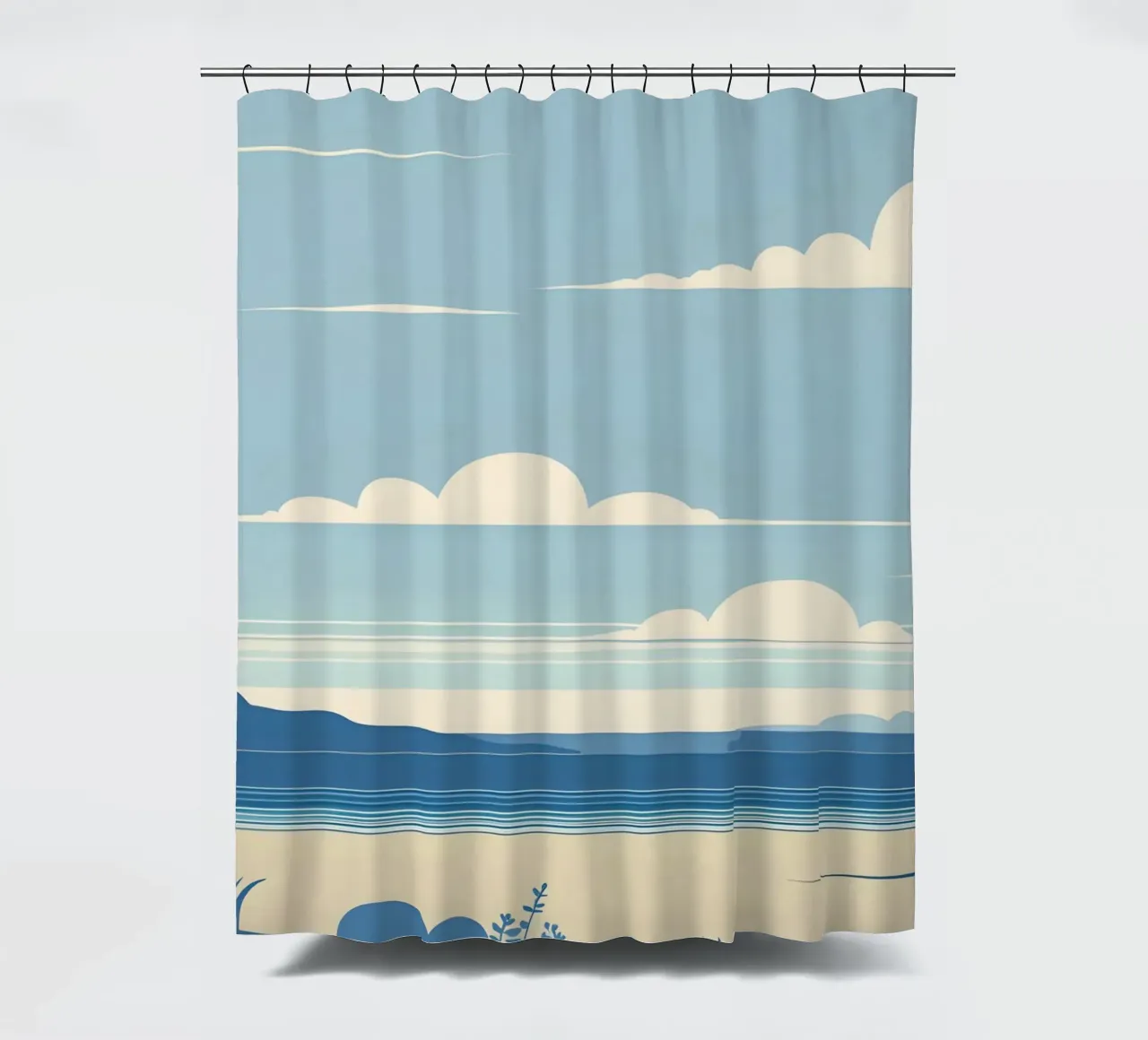 Linea dell'orizzonte semplice tenda da doccia da LIFESTYLE OBJECTS