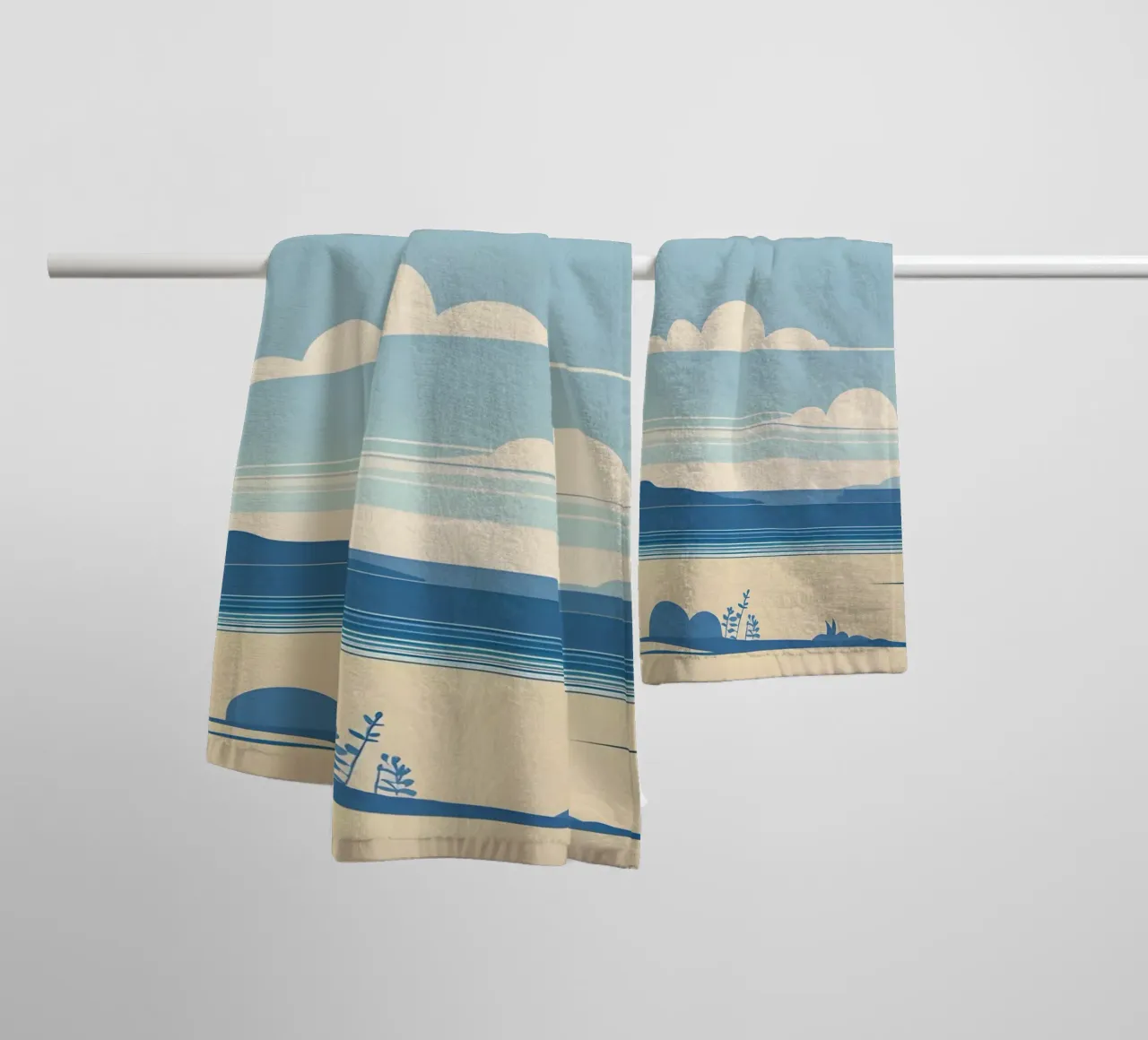 Linea dell'orizzonte semplice asciugamano da bagno da LIFESTYLE OBJECTS