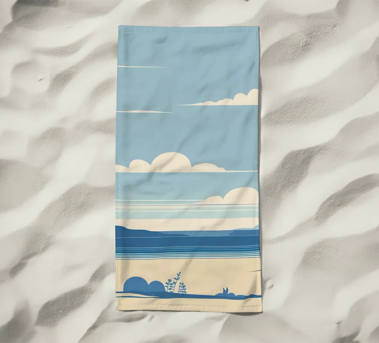 Linea dell'orizzonte semplice telo mare da LIFESTYLE OBJECTS