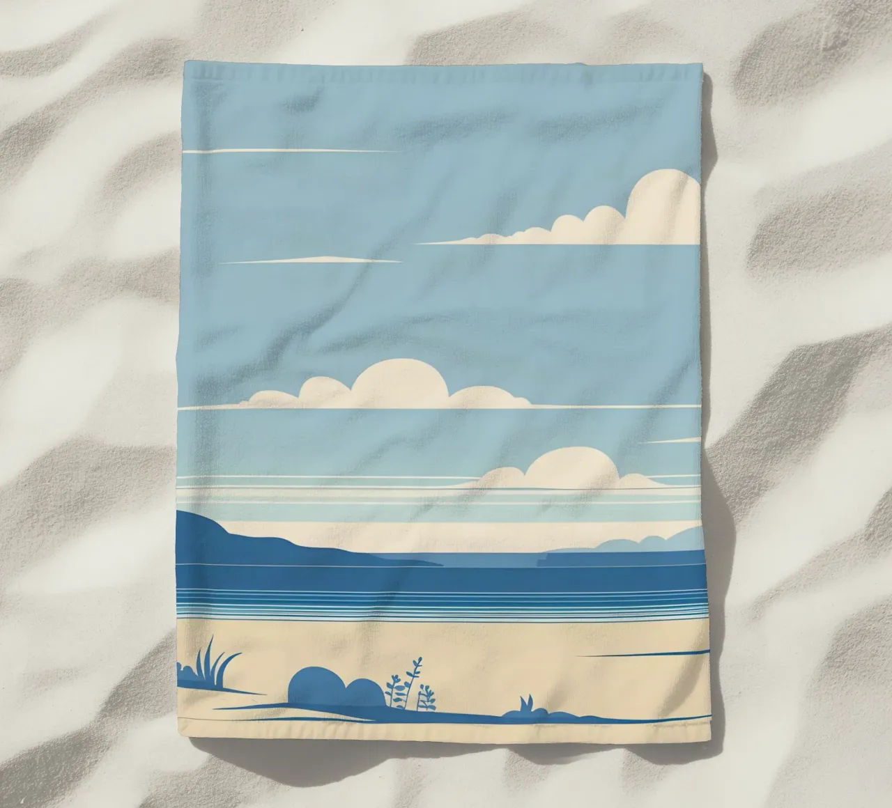Linea dell'orizzonte semplice telo mare da LIFESTYLE OBJECTS
