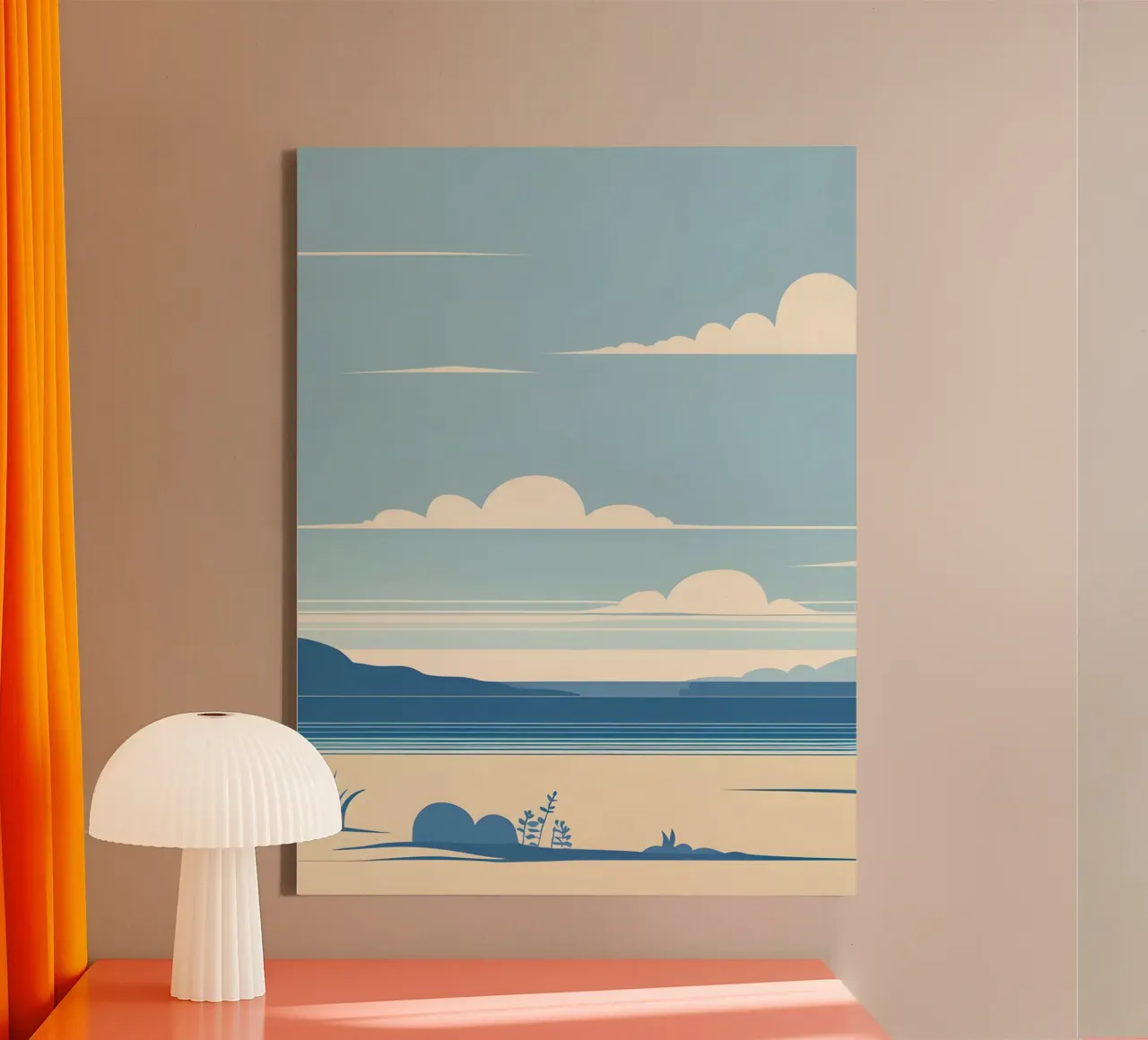 Linea dell'orizzonte semplice tela da LIFESTYLE OBJECTS
