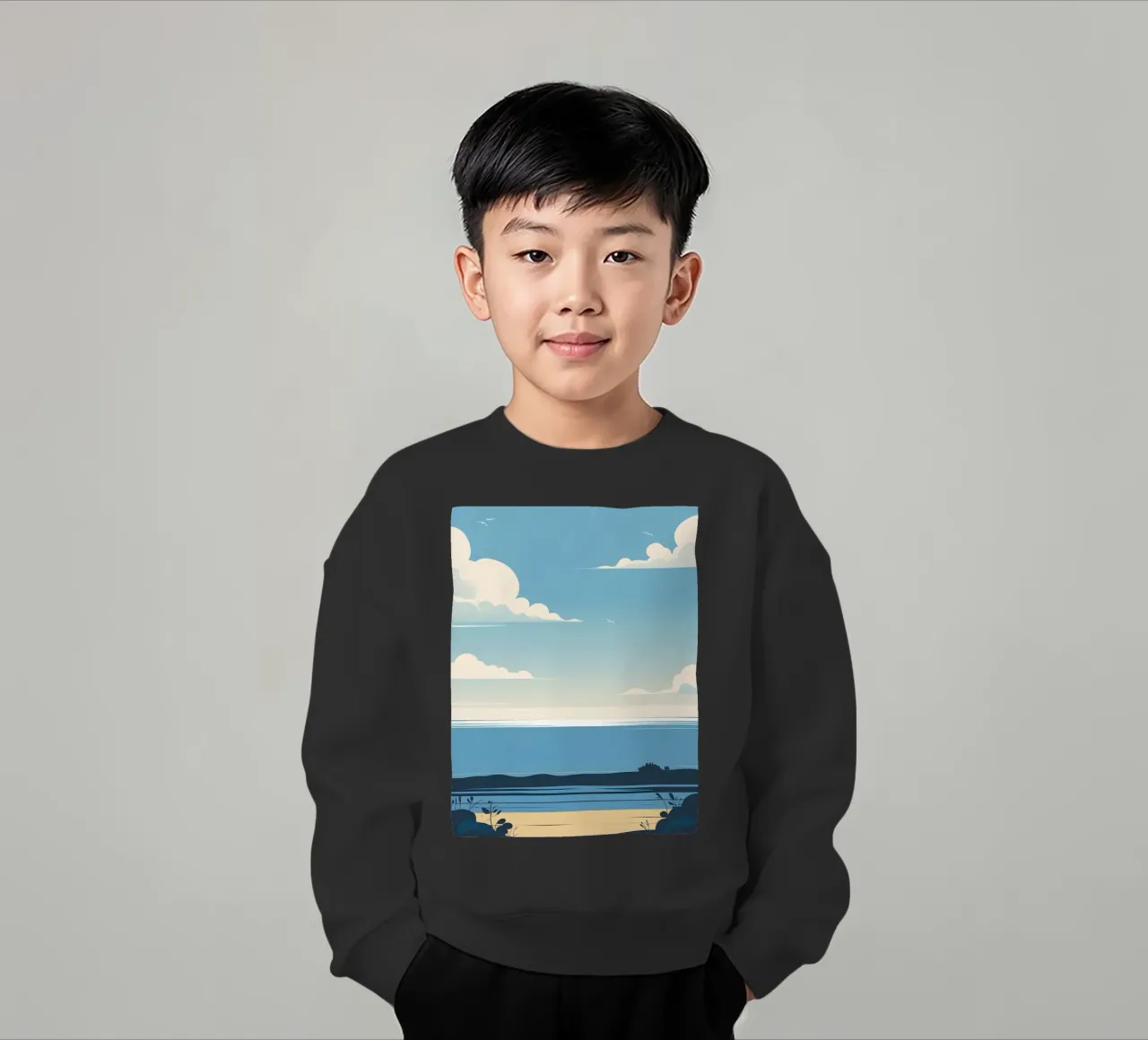 Linea dell'orizzonte semplice felpa bambino da LIFESTYLE OBJECTS