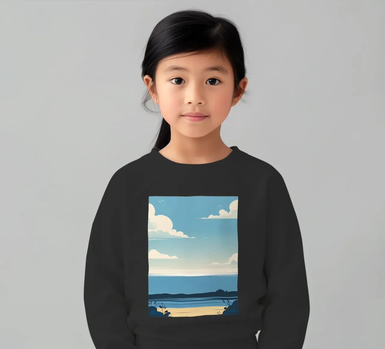 Linea dell'orizzonte semplice felpa bambino da LIFESTYLE OBJECTS