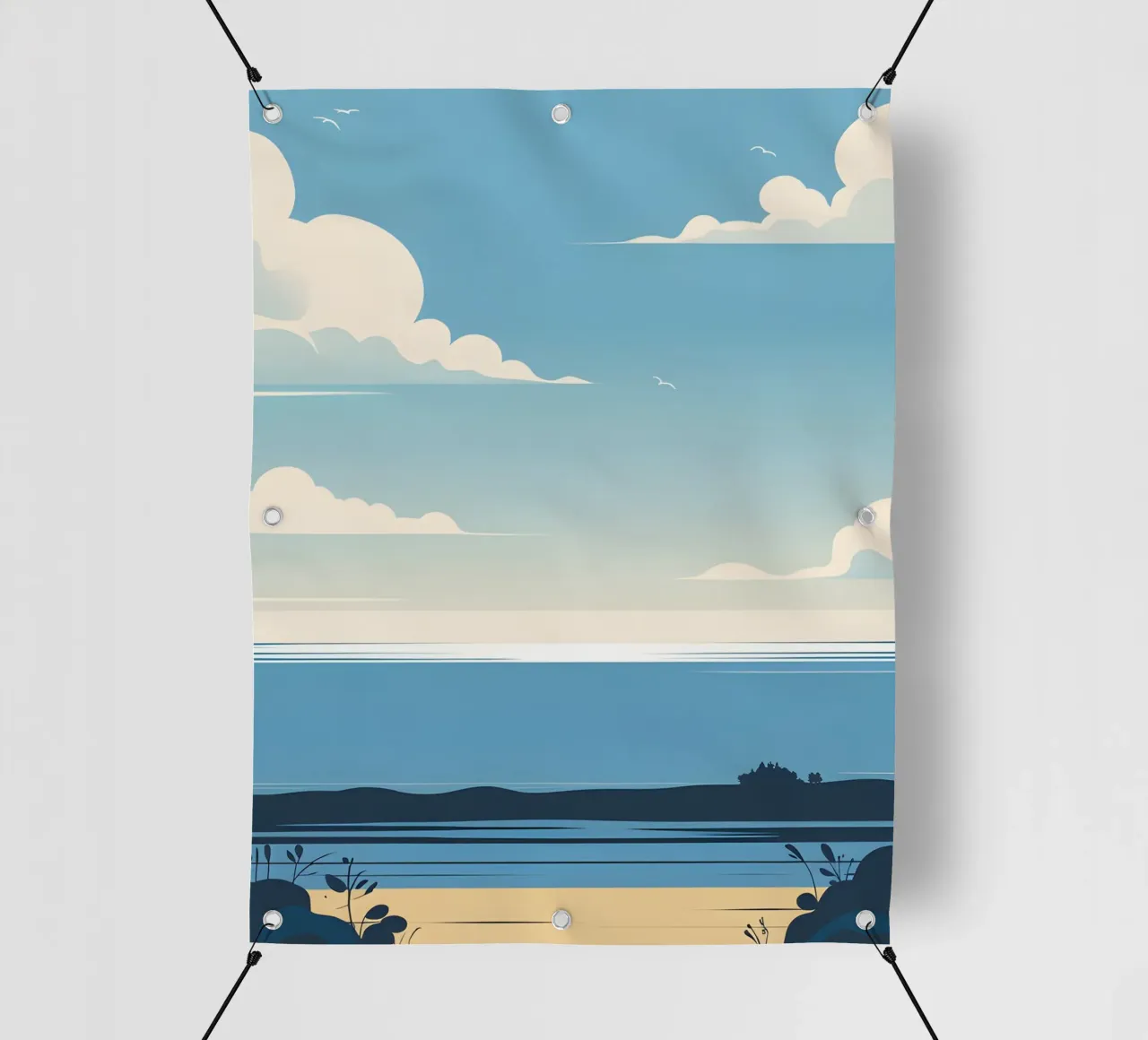Linea dell'orizzonte semplice telo in pvc da LIFESTYLE OBJECTS