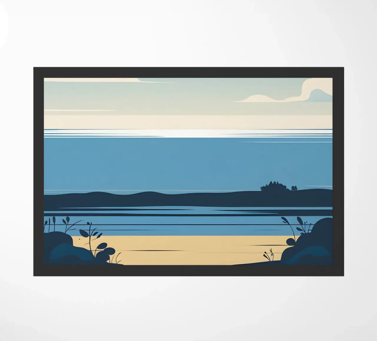 Linea dell'orizzonte semplice zerbino da LIFESTYLE OBJECTS