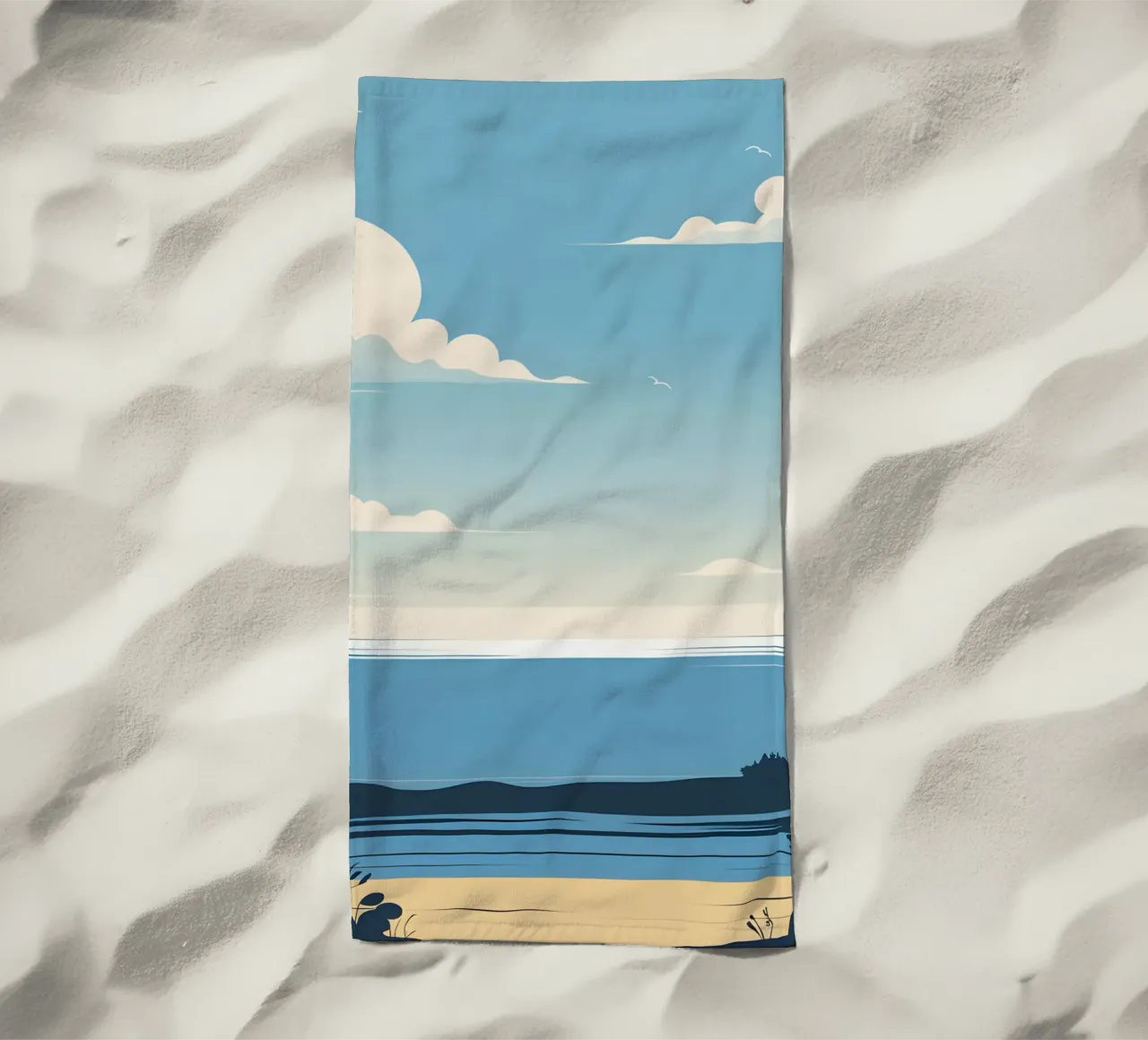 Linea dell'orizzonte semplice telo mare da LIFESTYLE OBJECTS