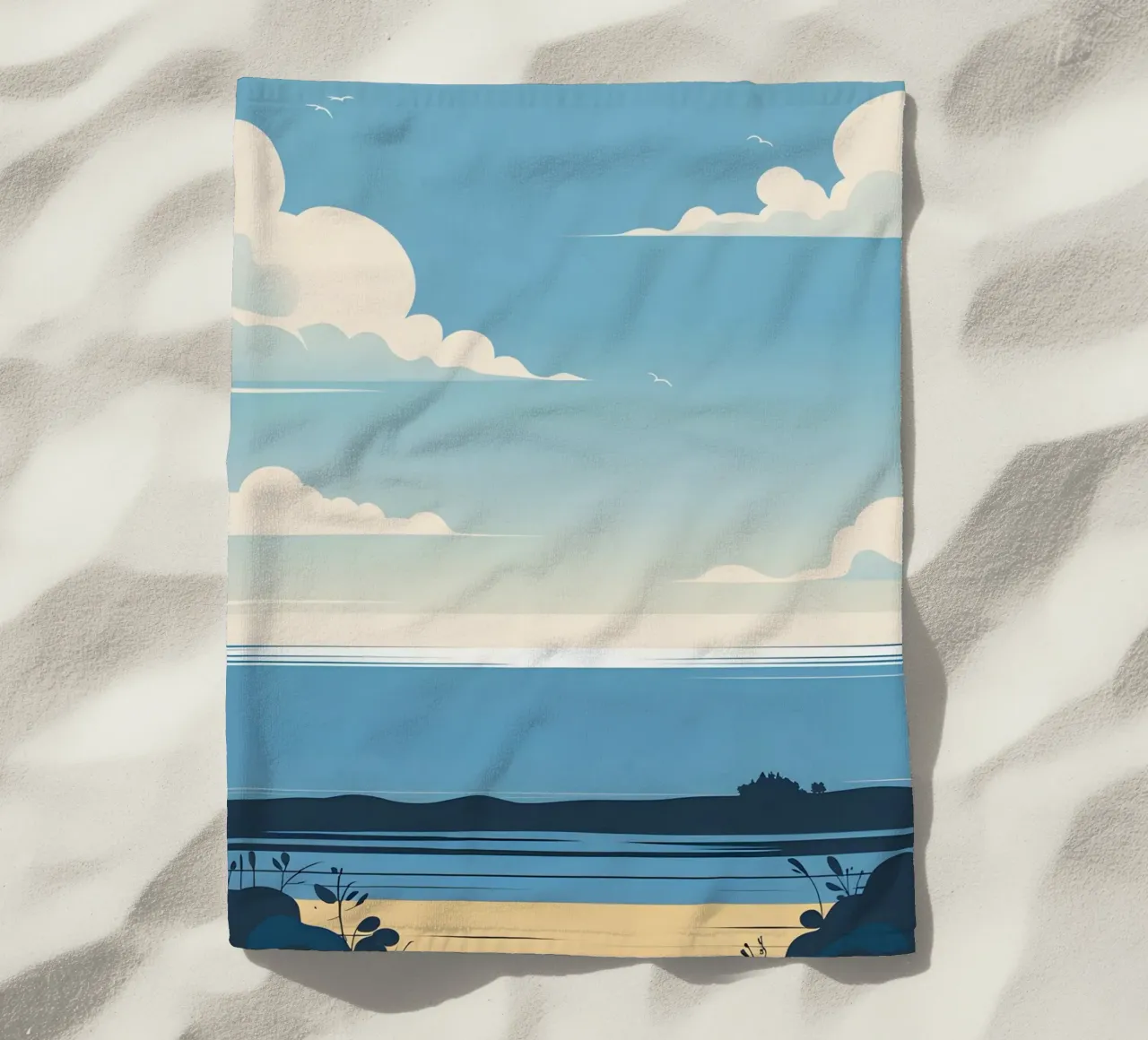 Linea dell'orizzonte semplice telo mare da LIFESTYLE OBJECTS