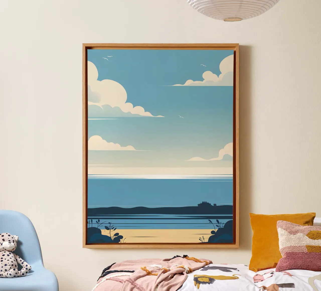 Linea dell'orizzonte semplice tela da LIFESTYLE OBJECTS