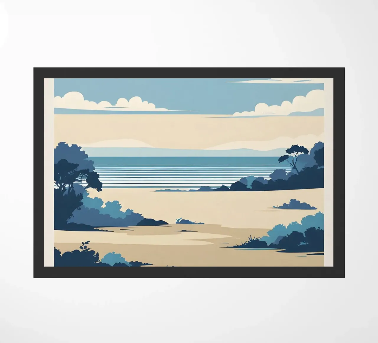 Linea dell'orizzonte semplice zerbino da LIFESTYLE OBJECTS