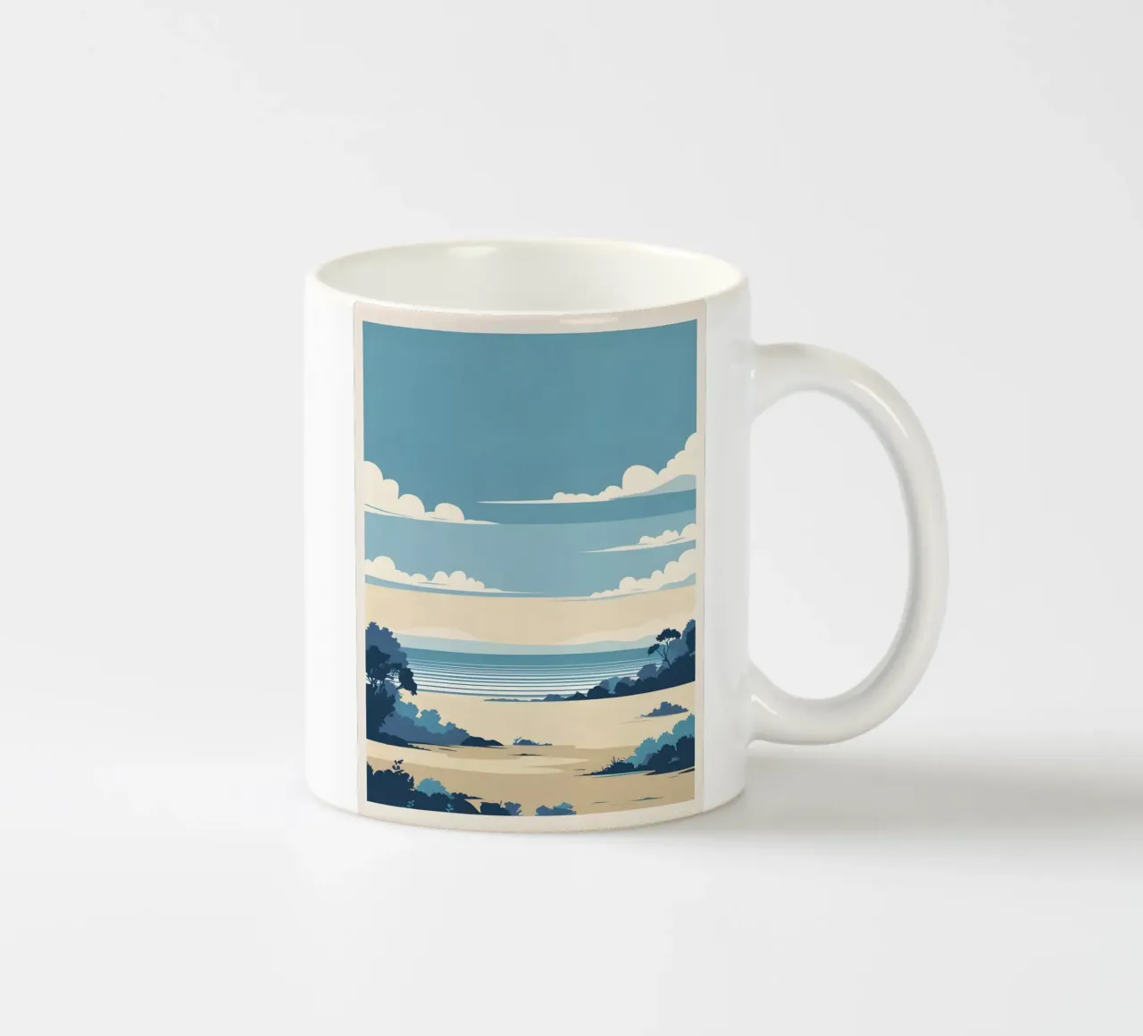 Linea dell'orizzonte semplice tazza in ceramica da LIFESTYLE OBJECTS