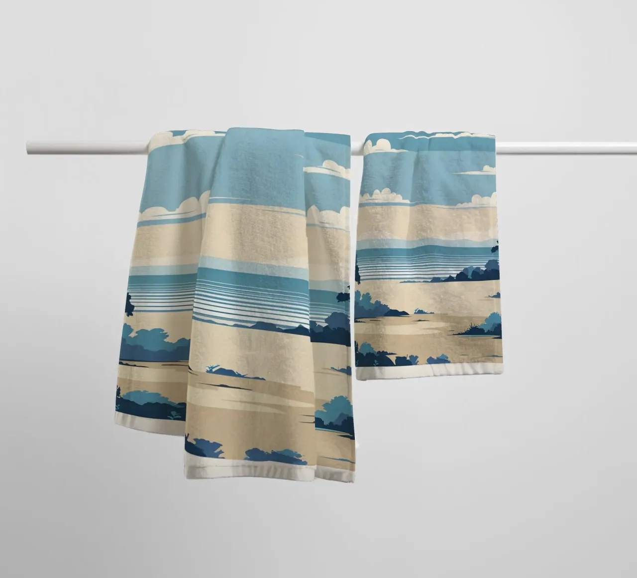 Linea dell'orizzonte semplice asciugamano da bagno da LIFESTYLE OBJECTS
