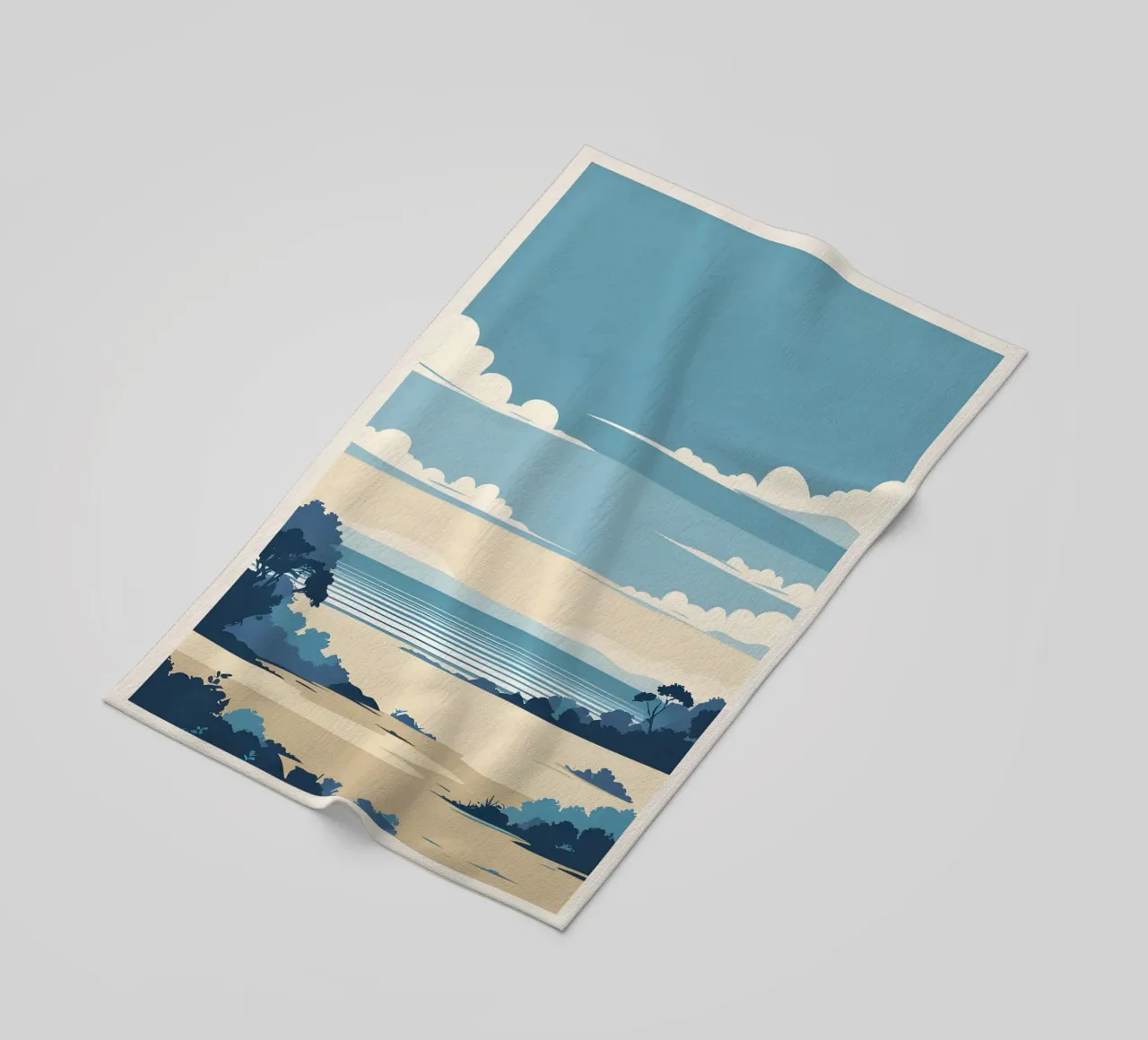 Linea dell'orizzonte semplice telo mare da LIFESTYLE OBJECTS