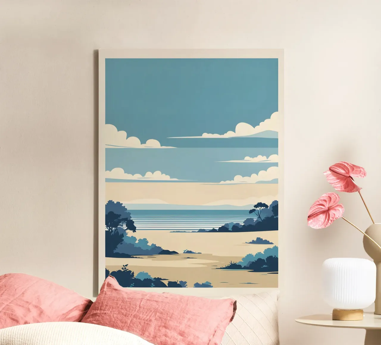 Linea dell'orizzonte semplice tela da LIFESTYLE OBJECTS