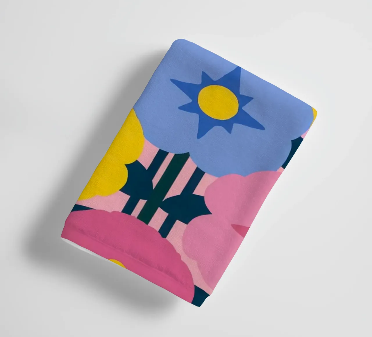 Bold Colorful Flower Pattern Print towel by Artbyvo