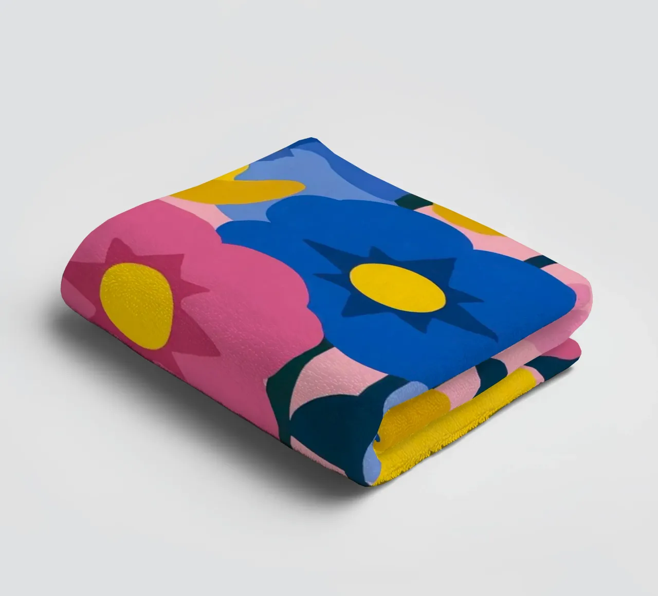 Bold Colorful Flower Pattern Print towel by Artbyvo