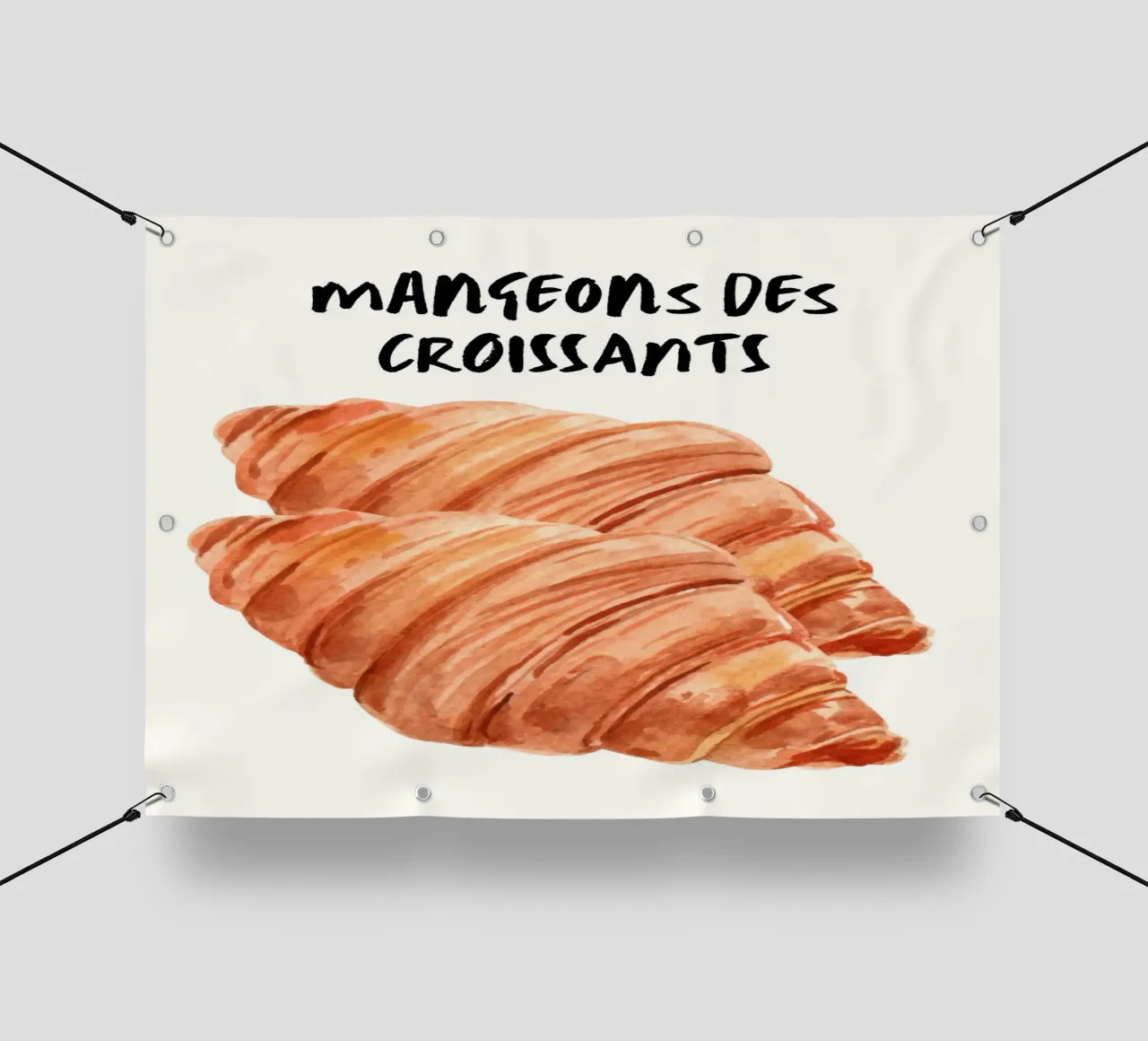 Mangeons des Croissants telo in pvc da PinkCandyWalls
