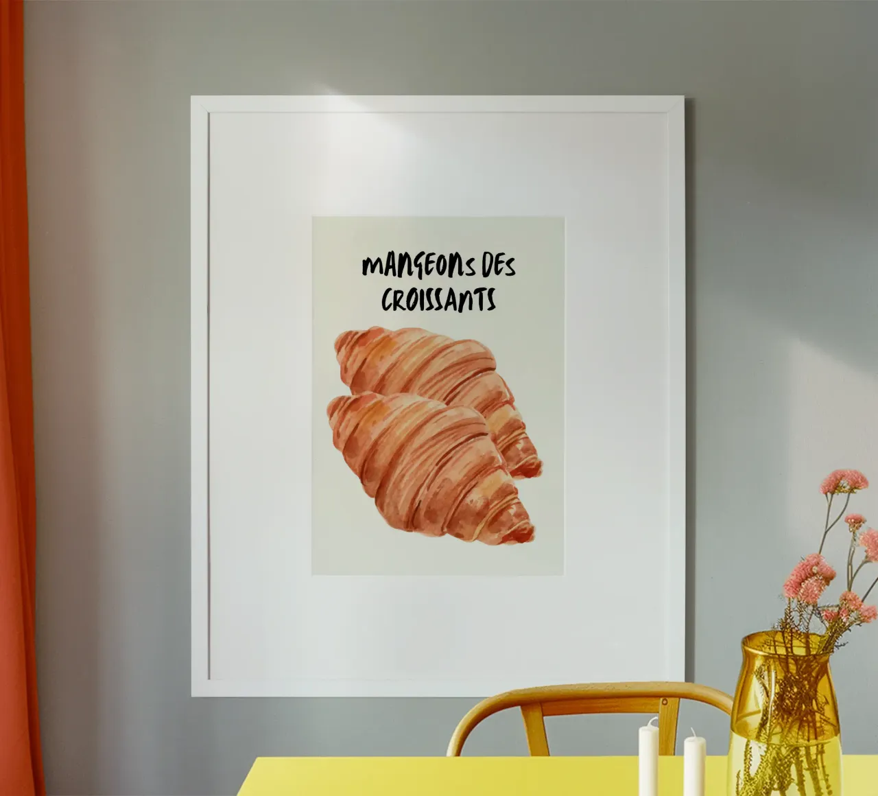 Mangeons des Croissants carta hahnemühle da PinkCandyWalls