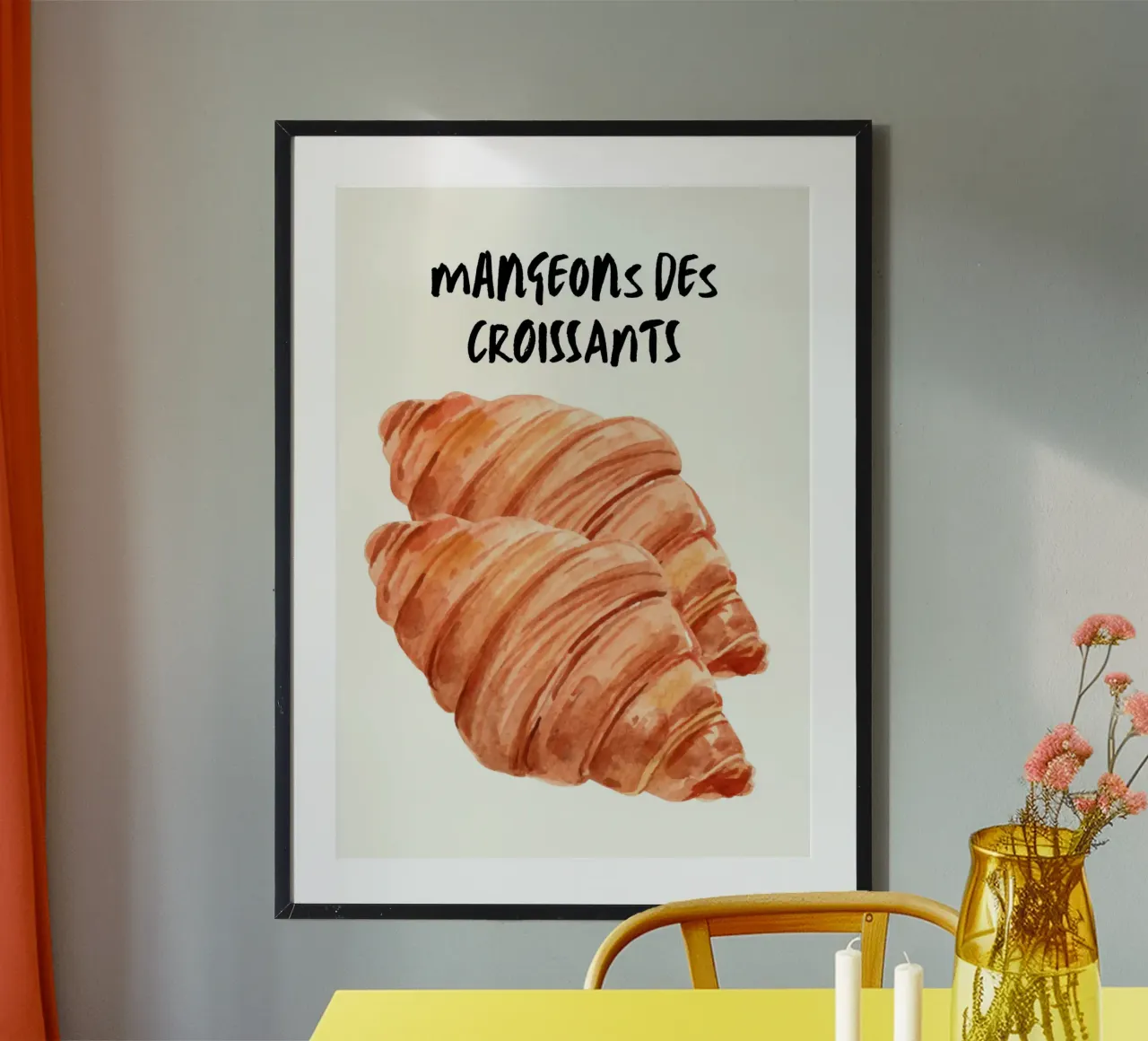 Mangeons des Croissants carta hahnemühle da PinkCandyWalls