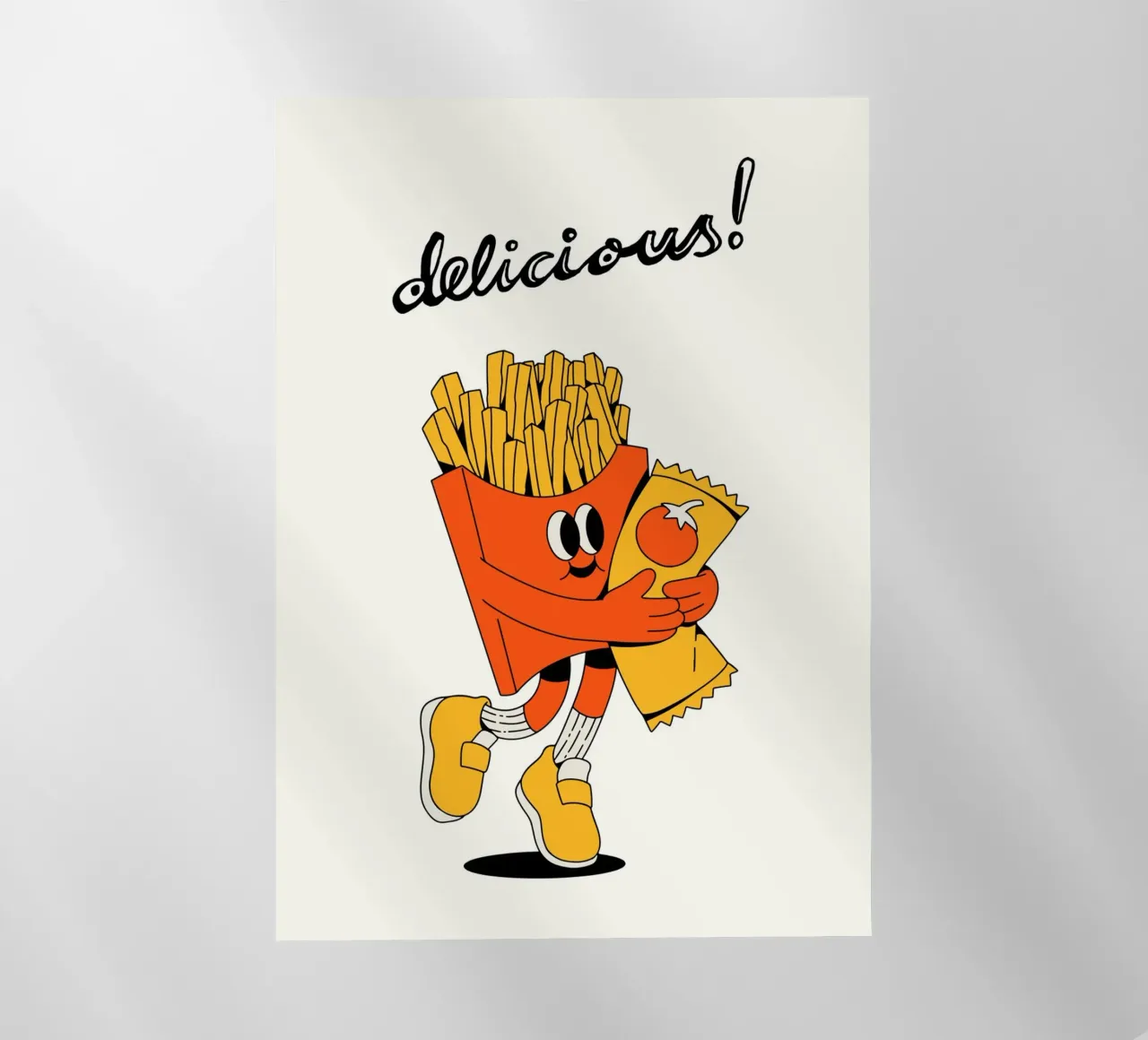 Retro Fries pellicola backlit da PinkCandyWalls