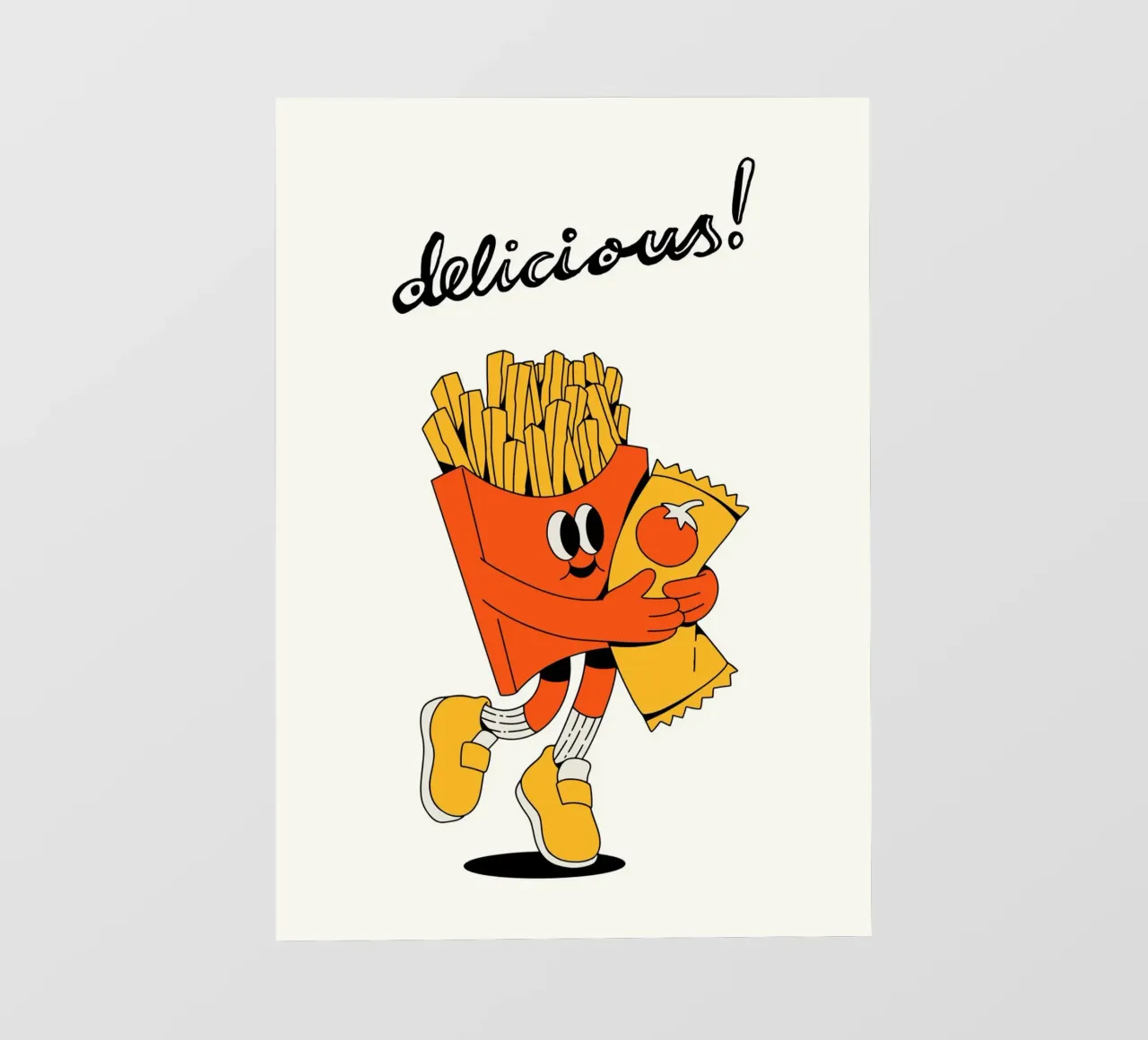 Retro Fries pellicola backlit da PinkCandyWalls
