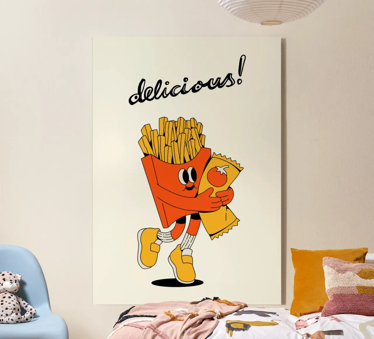 Retro Fries plexiglass da PinkCandyWalls