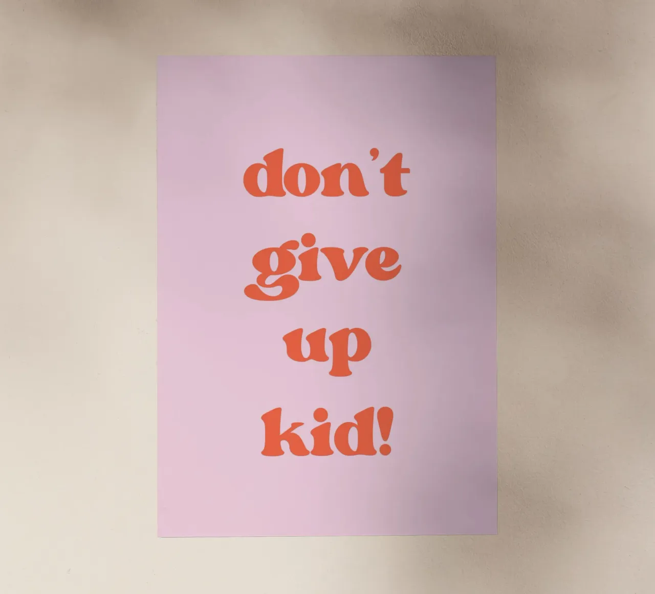 Don't give up kid pellicola backlit da PinkCandyWalls