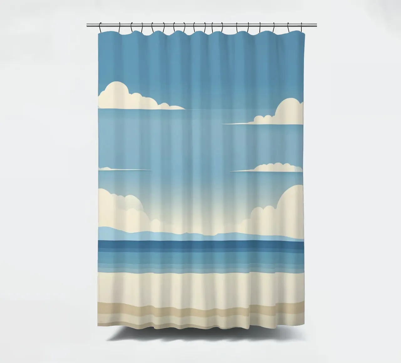 Linea dell'orizzonte semplice tenda da doccia da LIFESTYLE OBJECTS