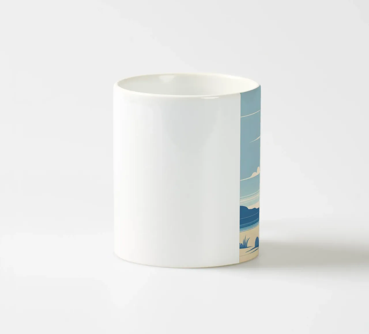 Linea dell'orizzonte semplice tazza in ceramica da LIFESTYLE OBJECTS