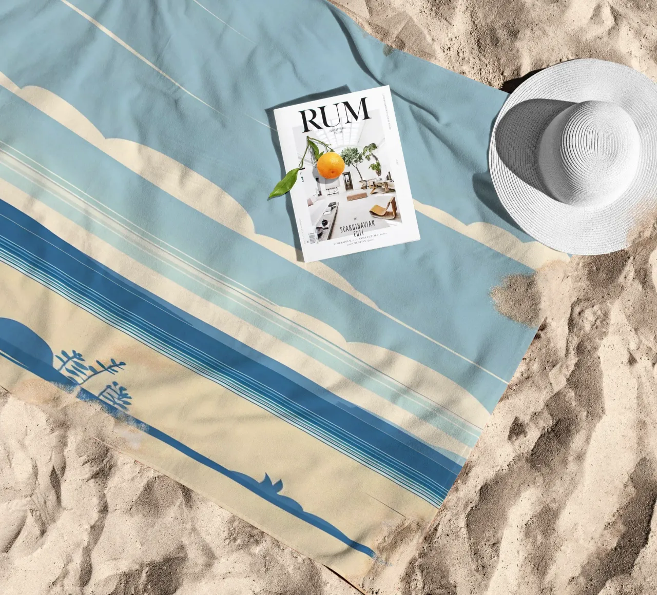 Linea dell'orizzonte semplice telo mare da LIFESTYLE OBJECTS