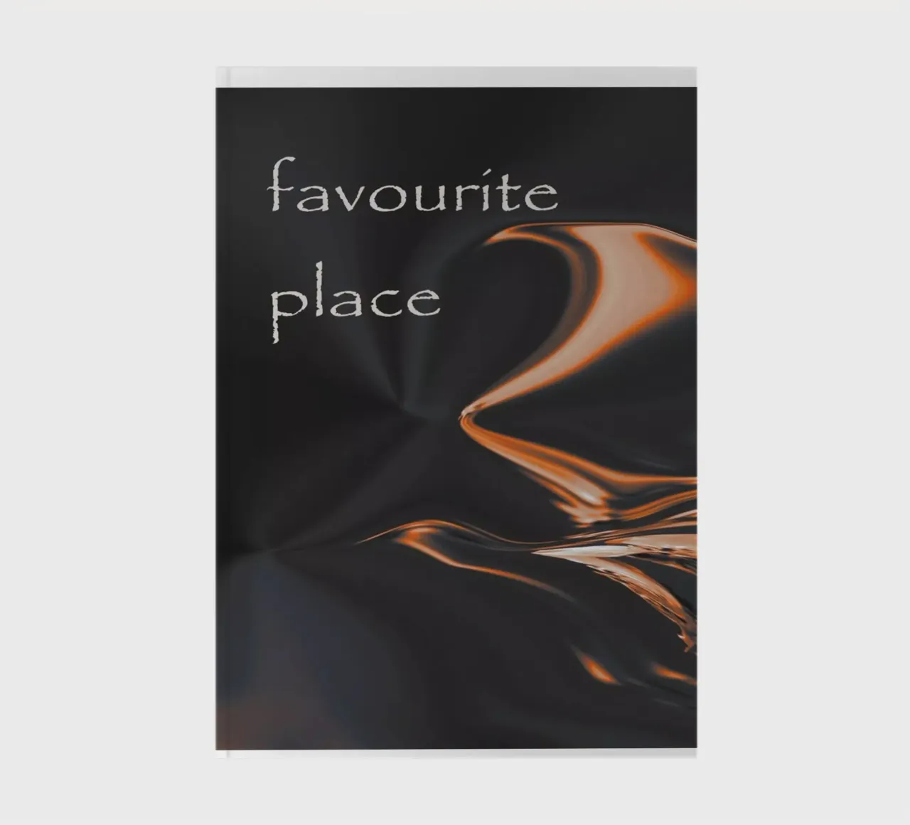 Abstract pattern in orange and black. With a saying notebook by Something for you