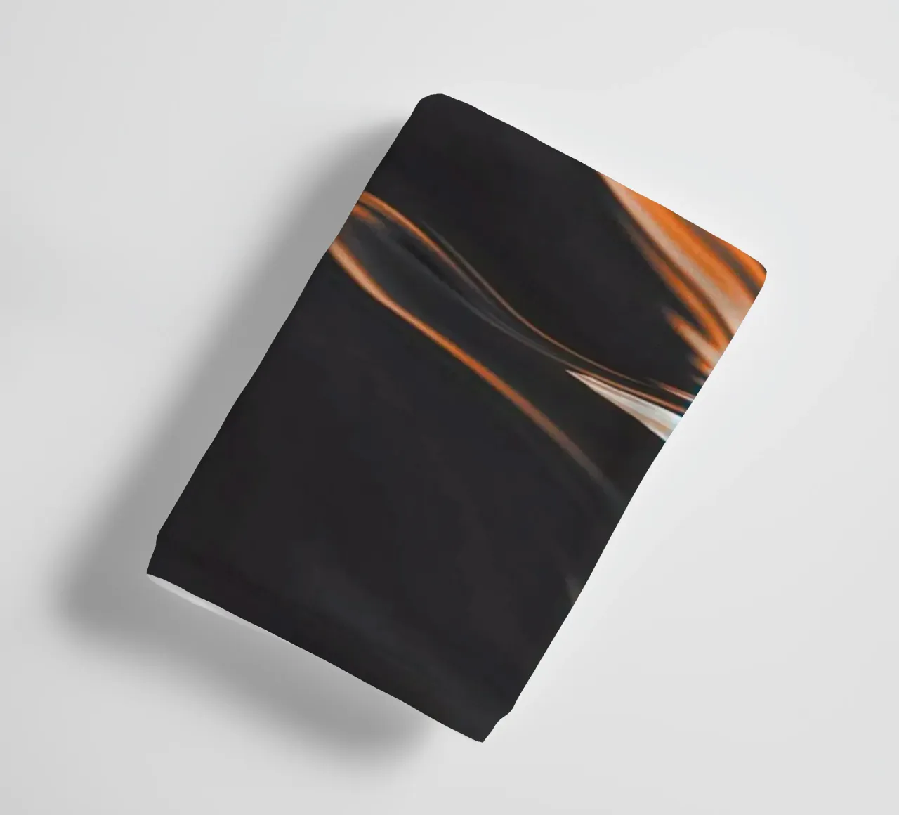 Abstract pattern in orange and black. With a saying towel by Something for you