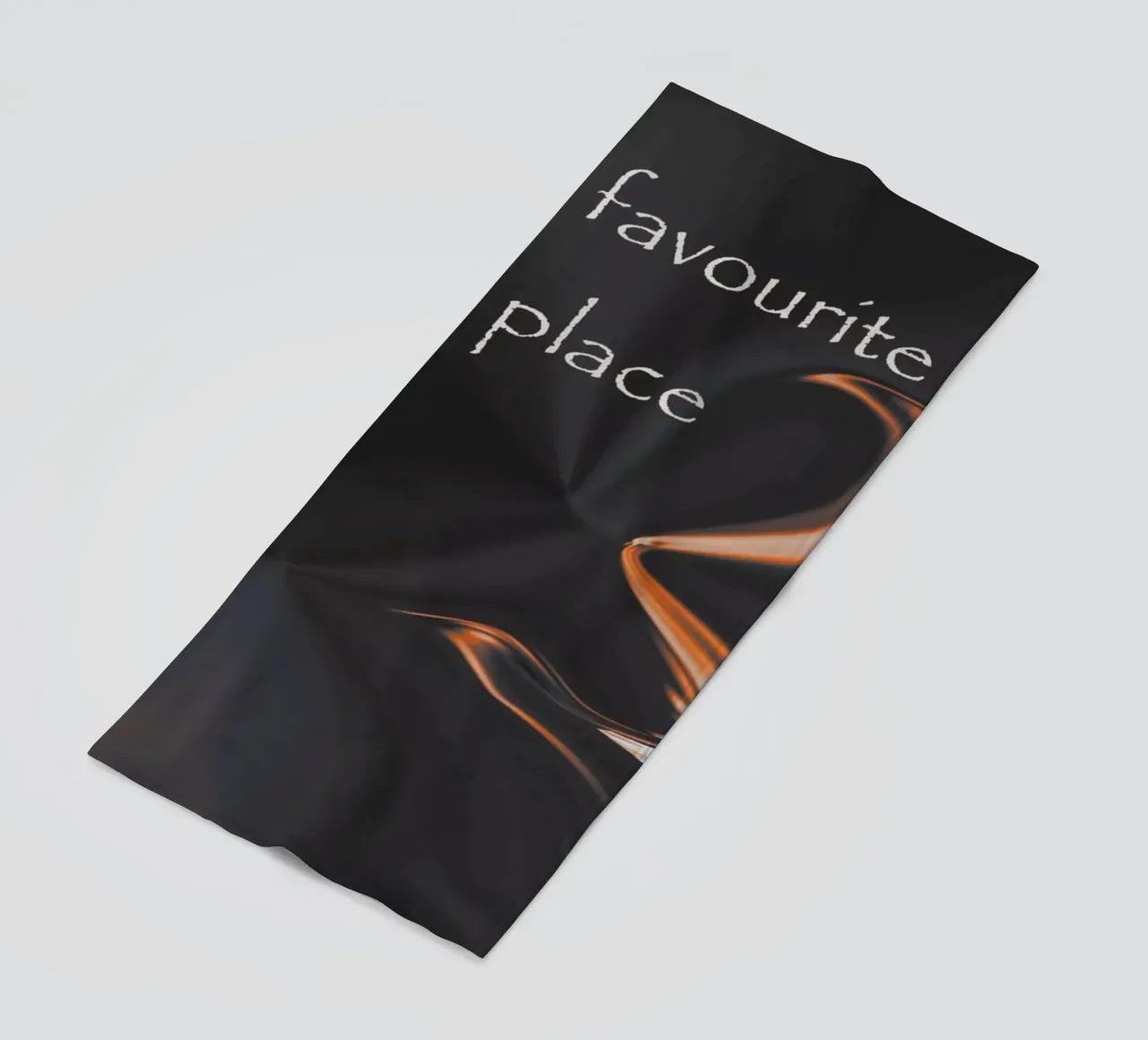 Abstract pattern in orange and black. With a saying beach towel by Something for you