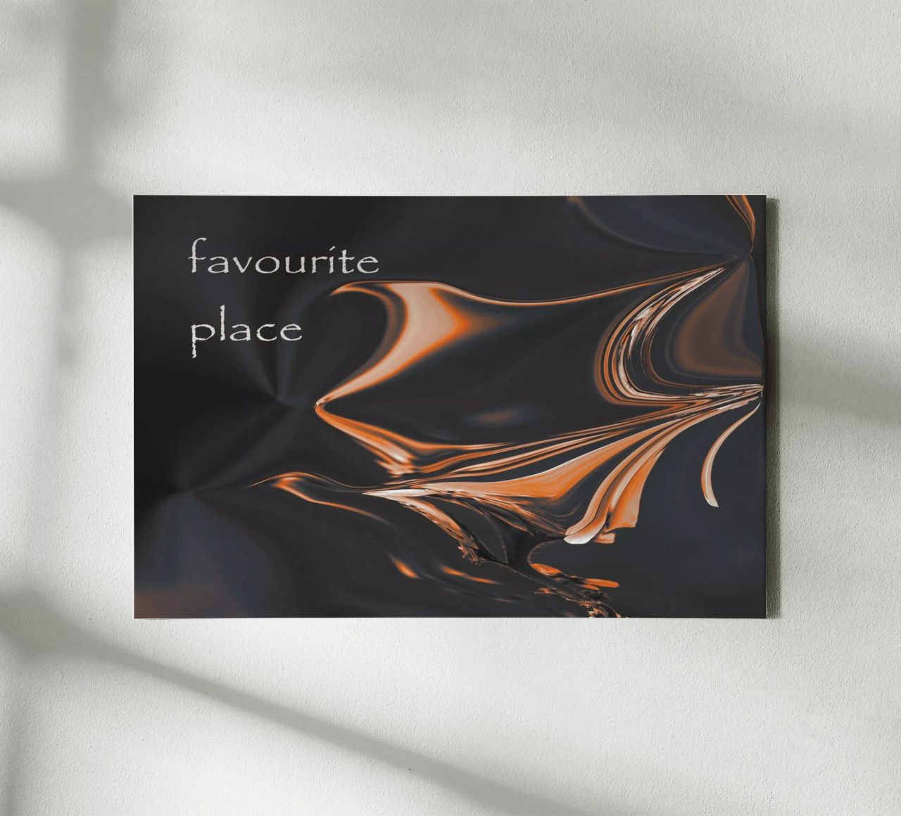 Abstract pattern in orange and black. With a saying canvas by Something for you