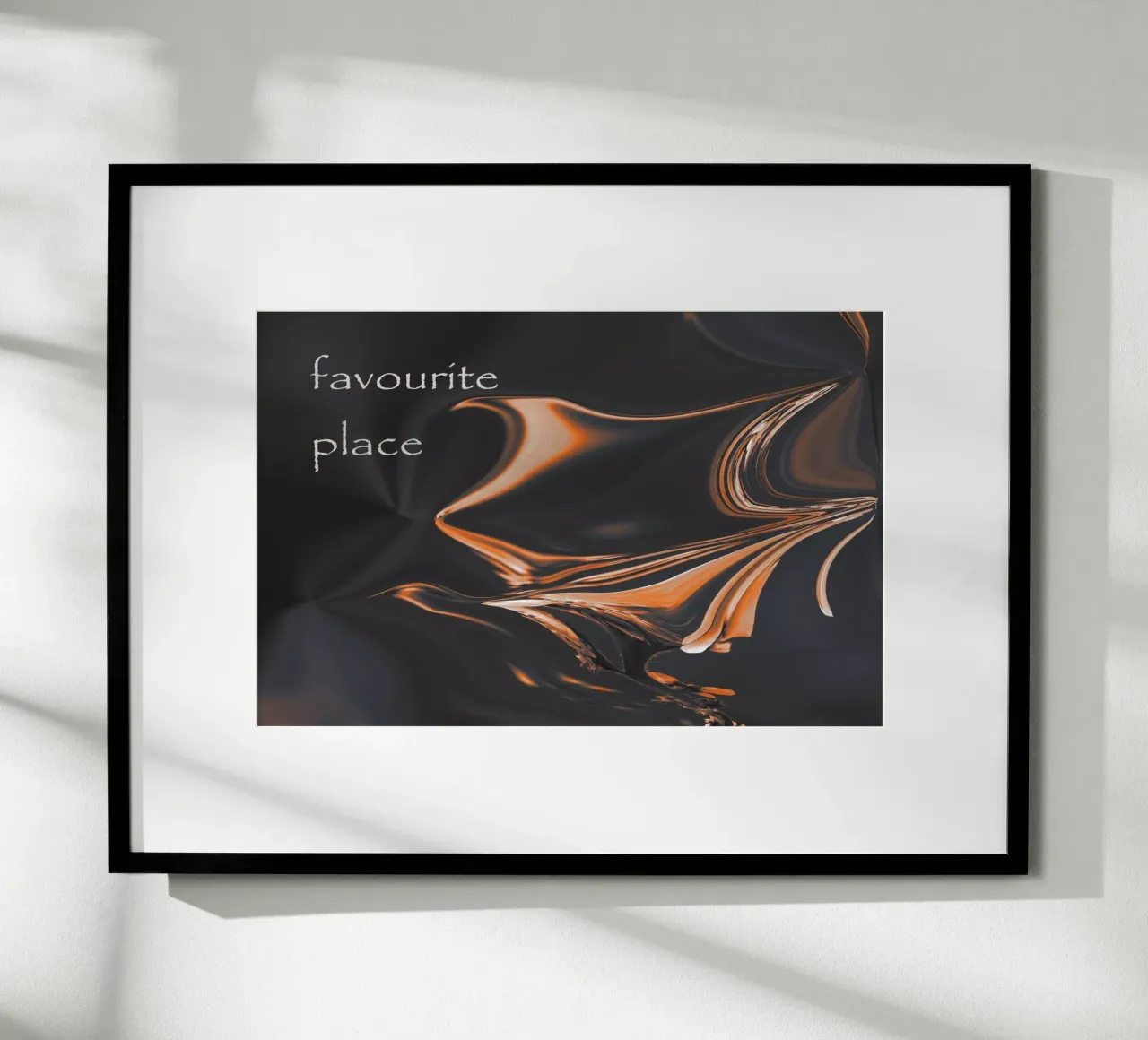 Motif abstrait en orange et noir. Avec un slogan poster de Something for you