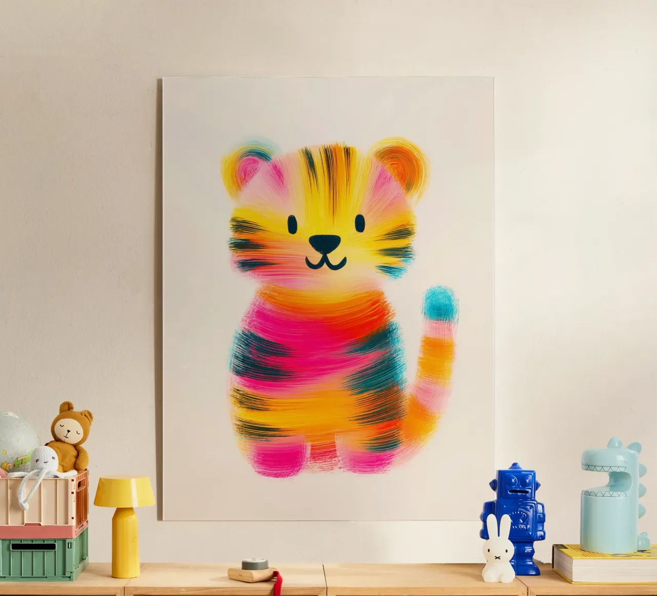 Piccola tigre colorata plexiglass da Giggly Colors